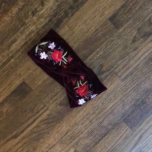 Floral Embroidered Headband